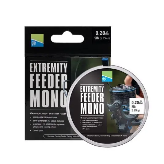 Promoție Fir monofilament Preston Extremity Feeder Mono Clear 0.23mm/2.72kg/300m