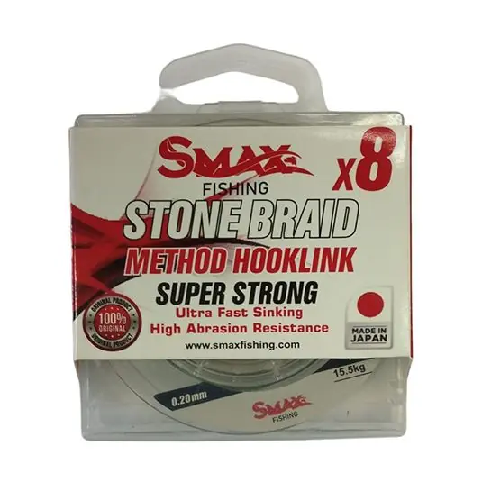 Fir textil Smax Method Hooklink Stone Braid X8 0.08mm/3.12kg/10m Plată securizată