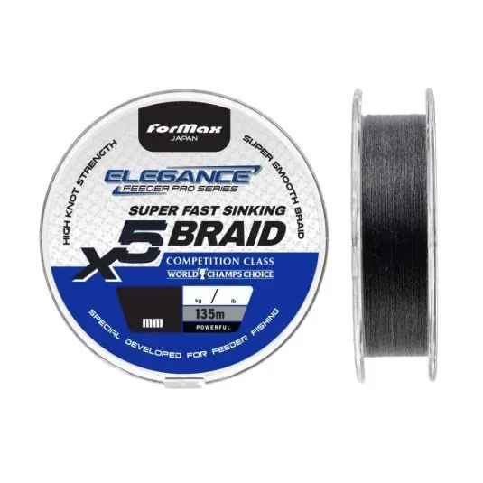 Vezi acum Fir textil Formax Elegance Feeder Pro Fast Sinking Braid Black 0.08mm/6.2kg/135m