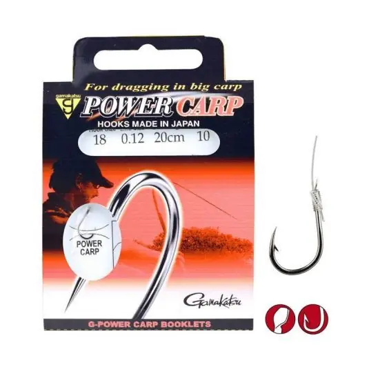 Calitate înaltă Carlige legate Gamakatsu Power Carp Underline Slingshot Nr.10/0.18mm