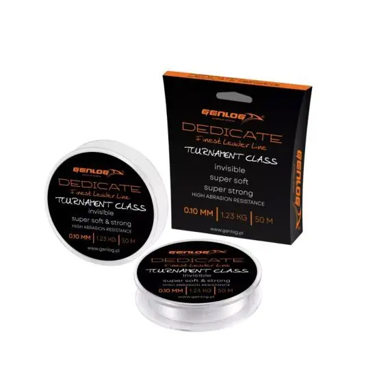 Fir monofilament Genlog Dedicate Finest Leader 0.14mm/2.41kg/50m Lichidare de stoc