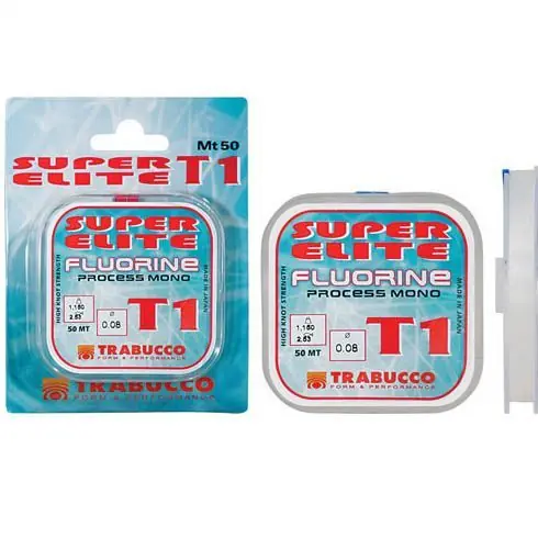 Retur ușor Fir monofilament Trabucco Super Elite Fluorine 0.12mm/50m