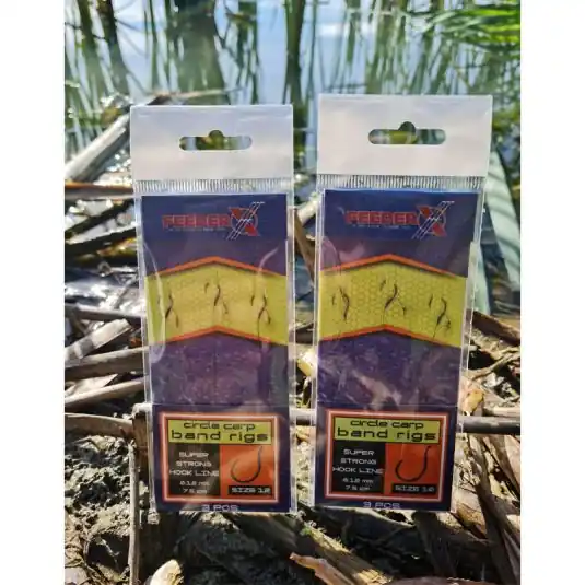 Disponibil imediat Carlige legate FeederX Circle Carp Band Rig Nr.10