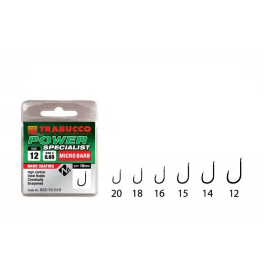 Comandă acum Carlige Trabucco Power Specialist Micro Barb Nr.15