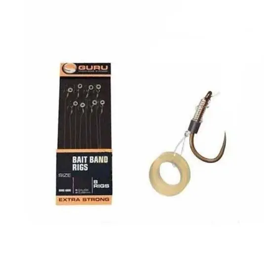 Carlige legate Guru Bait Bands Rigs nr.12 Reducere specială