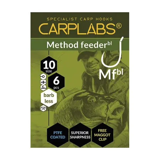 Carlige Konger Carplabs Method Feeder Barbless Titanium Grey Nr.12 Transport gratuit
