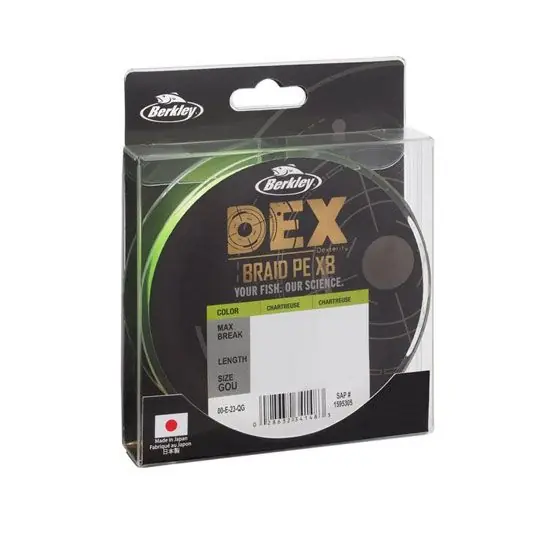 Cel mai bun preț Fir textil Berkley DEX Braid PE X8 Chartreuse 0.06mm/5.4kg/150m