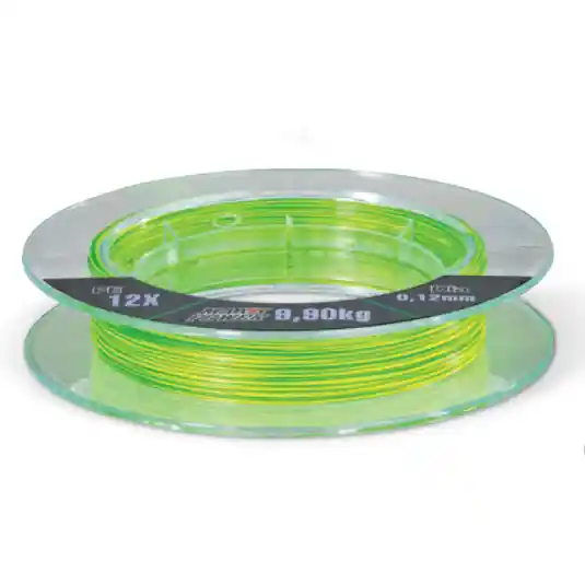 Fir textil Sanger 12X Hi-Vis Tiger Braid Yellow Green 0,12mm/9,9kg/150m Transport gratuit