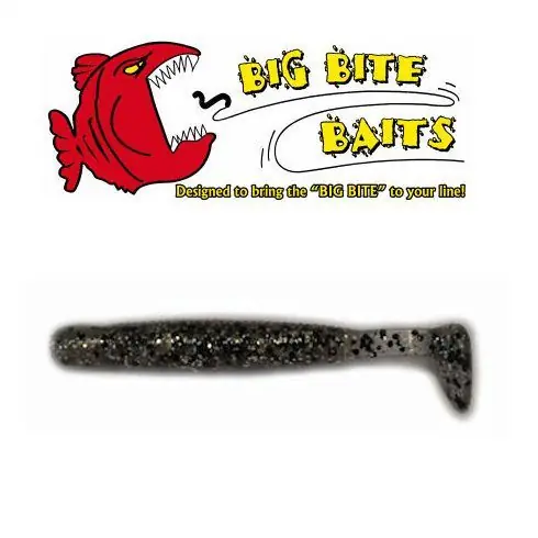 Grub Big Bite Baits Paddle Tail Salt & Pepper 3,25" Calitate înaltă