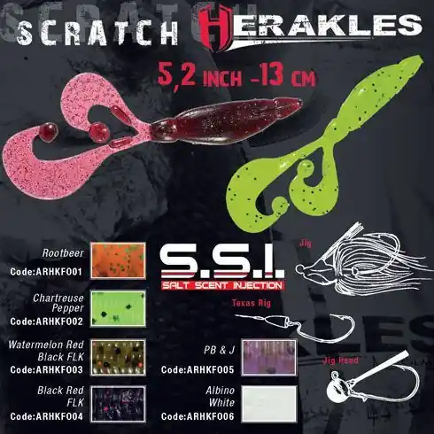 Grub Colmic Herakles Scratch 13cm PB&J Calitate înaltă