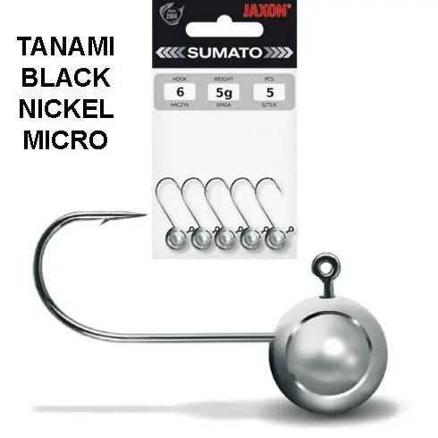 Nu rata Jig Jaxon Tanami Micro Black Nickel, carlig nr.4, 6g