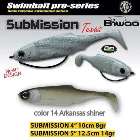 Bestseller Shad Biwaa Submission 10cm, culoare Arkansas Shiner