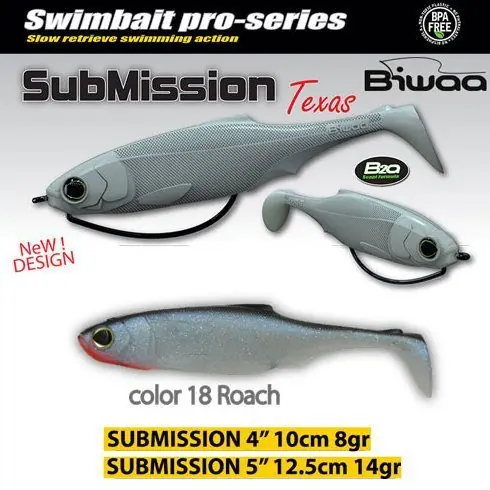 Preferatul clienților Shad Biwaa Submission 13cm, culoare Roach