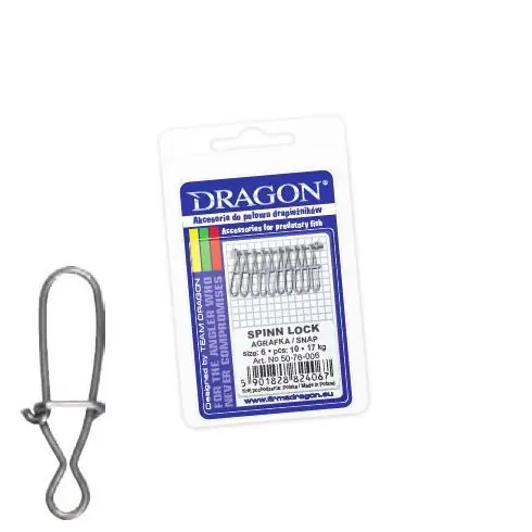 Agrafe Dragon Spinn Lock Nr.8/14kg Popular