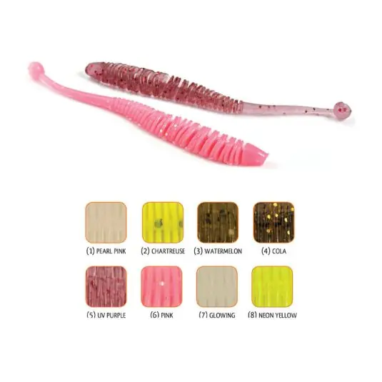 Cel mai vândut Shad Rapture Evoke Worm 6cm, culoare UV Purple