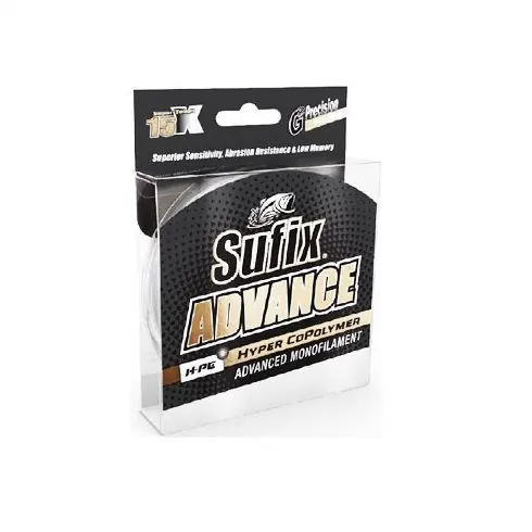 Fir monofilament Sufix Advance 0.20mm/4.5kg/150m Clear Popular
