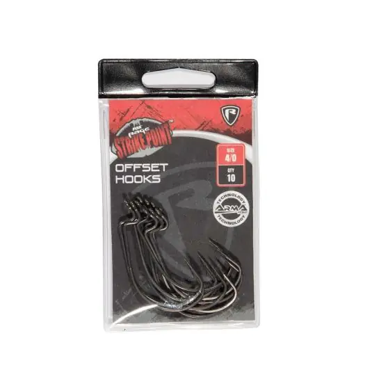 Carlige offset Fox Rage Strike Point Offset Hooks nr.3/0 Ofertă de sezon