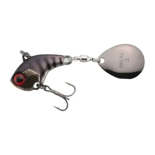 Spinnertail Jackall Deracoup 14g, culoare Muddy Black Promoție