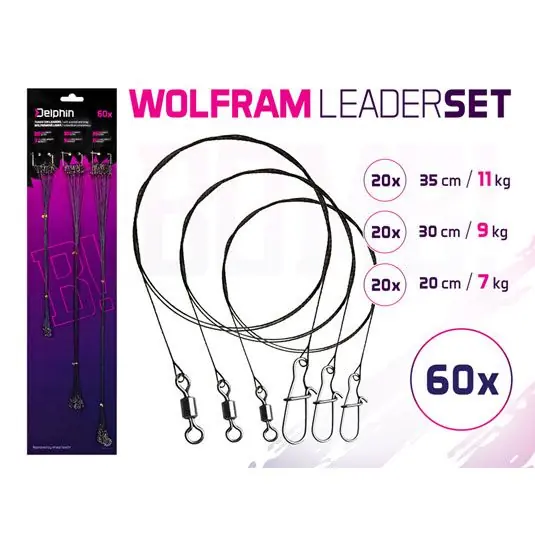 Mai ieftin Strune Delphin Wolfram LeaderSet 20-30-35cm/7-9-11kg