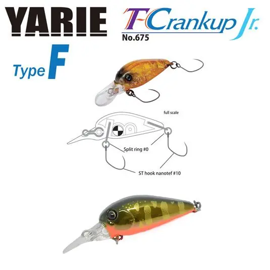 Vobler Yarie-Jespa 675 T-Crankup JR Type F 2.8cm/1.8g, culoare C33 Kurokin Yamame MG Reducere