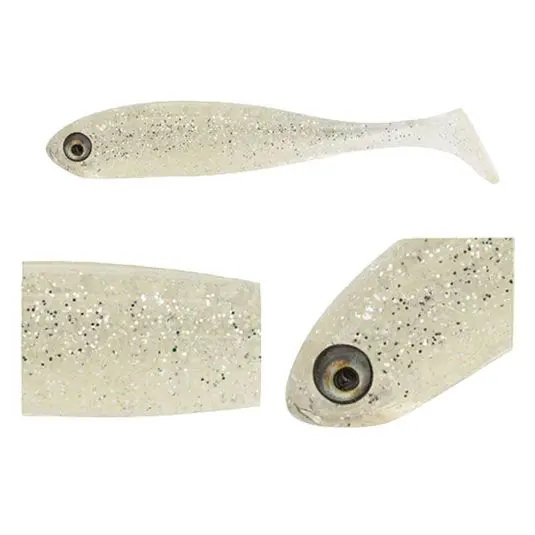 Calitate înaltă Shad Adusta Penta Shad 7.5cm, culoare 013 Clear Silver Glitter S