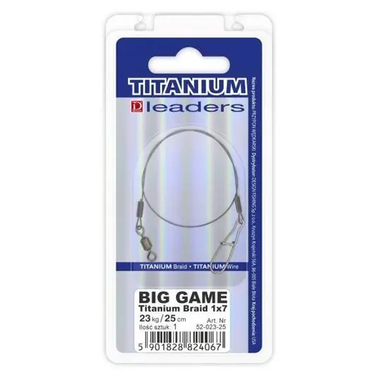 Strune Dragon Titanium Big Game Braid Leader 20cm/23kg Cel mai bun preț