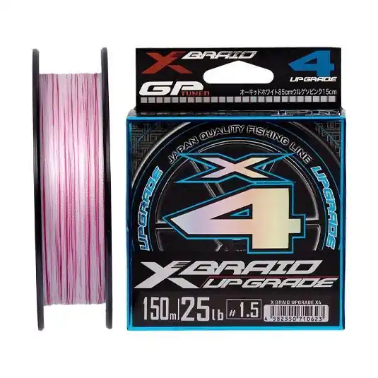 Fir textil YGK X-Braid X4 Upgrade PE White/Pink 0.128mm/5.4kg/200m Ieftin