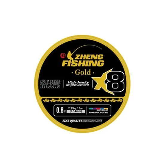 Ofertă exclusivă Fir textil Zheng Fishing PE Line X8 Gold 0.14mm/7.5kg/150m