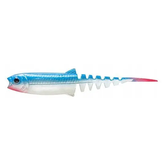 Shad Savage Gear Cannibal Minnow V-Tail 8cm/3.4g, culoare Blue Pearl, 5bucati/plic Reducere specială