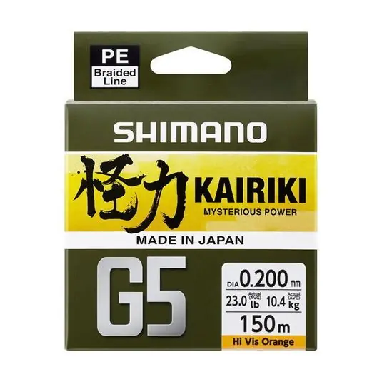 Cel mai bun preț Fir textil Shimano Kairiki G5 Orange 0.18mm/8kg/150m