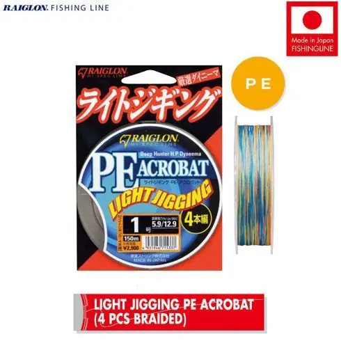 Fir textil Raiglon PE Acrobat Light Jigging 4 Braided 0.205mm/7.5kg/100m Promoție