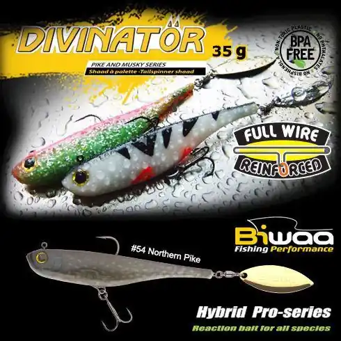 Calitate înaltă Shad Biwaa Divinator Medium 18cm/35g, culoare Northern Pike