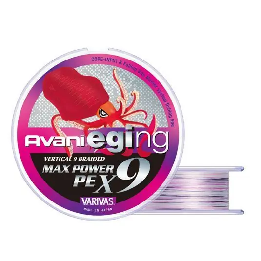Premium Fir textil Varivas Avani Eging Max Power PE X9 White Marking 0.13mm/6kg/150m