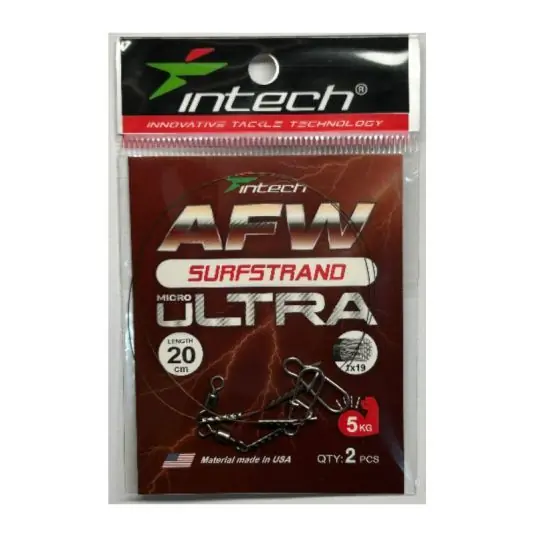 Cel mai vândut Strune Intech AFW Surfstrand Micro Ultra 1x19 0.26mm/8kg/30cm
