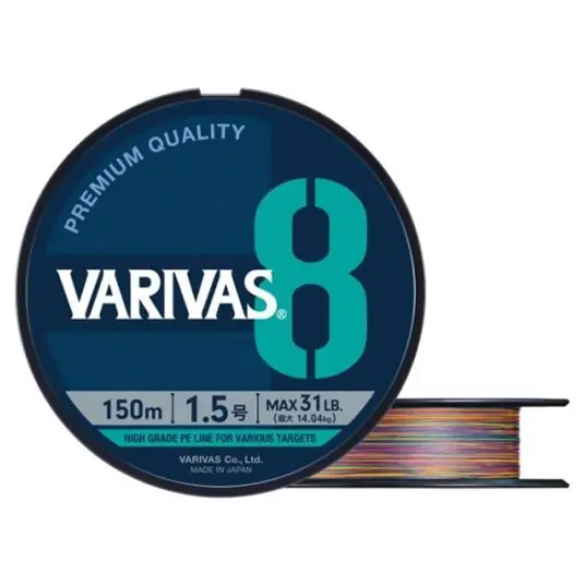 Premium Fir textil Varivas PE 8 Stripe Marking Edition 0.285mm/46lb/300m