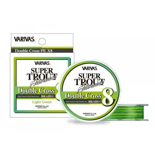 Preț redus Fir textil Varivas Advance Double Cross PE X8 Light Green Fluo 0.15mm/11.4lb/100m