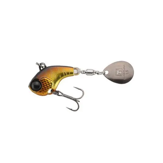 Retur ușor Spinnertail Jackall Deracoup Fine 5g, culoare Silver Powder Gold and Black