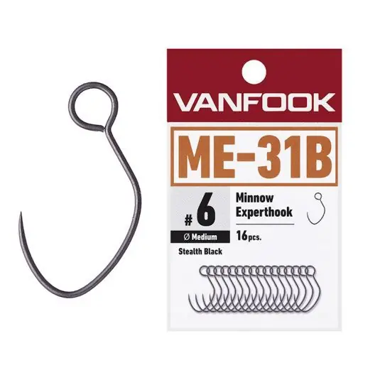 Carlige Vanfook ME-31B Minnow Expert Hook Medium Wire Barbless Nr.6 Ofertă