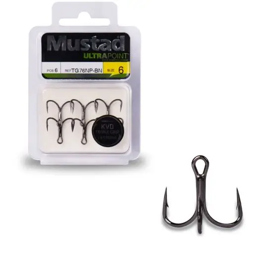 Retur gratuit Ancora Mustad Ultrapoint Treble Hook TG76NP-BN Nr.2