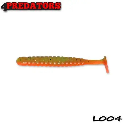Cumpărături sigure Shad 4Predators Worm Shad Laminat 8cm, culoare 004 - 6 buc/plic