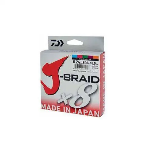 Preferatul clienților Fir textil Daiwa J-Braid X8 Multicolor 0.06mm/4kg/150m