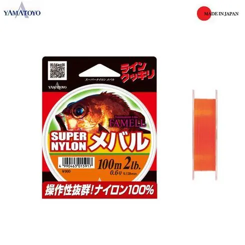 Bestseller Fir monofilament Yamatoyo Famell Super Nylon Mebaru 0.128mm/2lb/100m