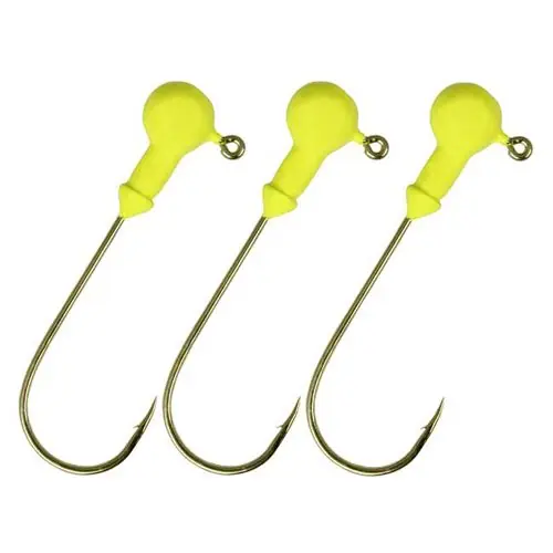 Chilipir Jig Nevis bila cu carlig Gamakatsu Galben 3/0, 3g, 3buc/plic