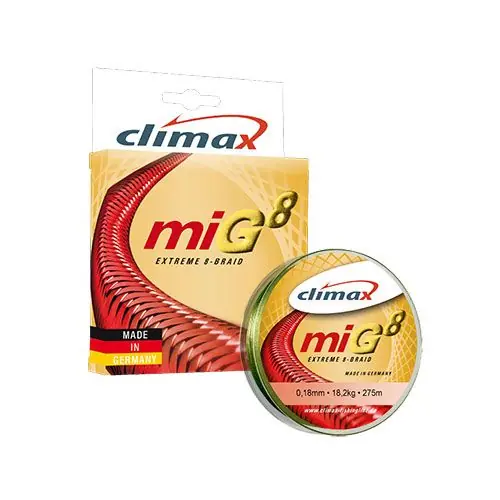 Chilipir Fir textil Climax MIG8 Extreme 8-Braid Olive Green 0.16mm/15.5kg/135m