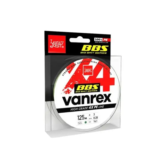 Fir textil Lucky John Vanrex BBS X4 Moss Green 0.32mm/18kg/125m Ofertă exclusivă