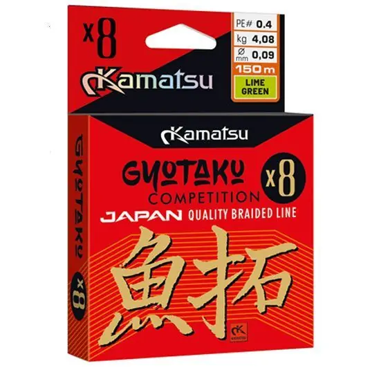 Cel mai bun preț Fir textil Kamatsu Gyotaku X8 Lime Green 0,085mm/150m