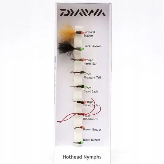 Set muste Daiwa Hothead Nymphs Flies Livrare rapidă