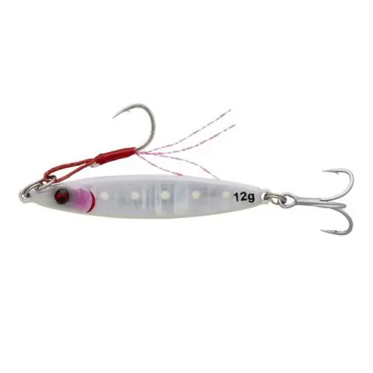 Vezi acum Pilker Savage Gear Flatline TG 4cm/12g, culoare UV White Glow