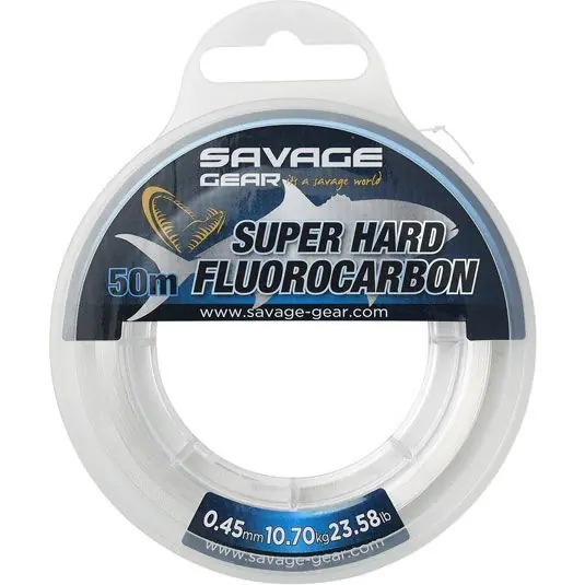 Livrare gratuită Fir fluorocarbon Savage Gear Super Hard Fluorocarbon 0.55mm/10.70kg/50m
