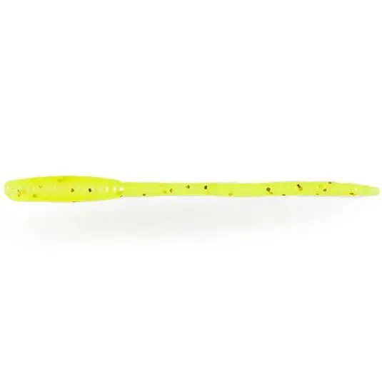 Worm Nikko Pin Straight Tail 4.8cm, culoare C02 Chart Gold Flake Premium